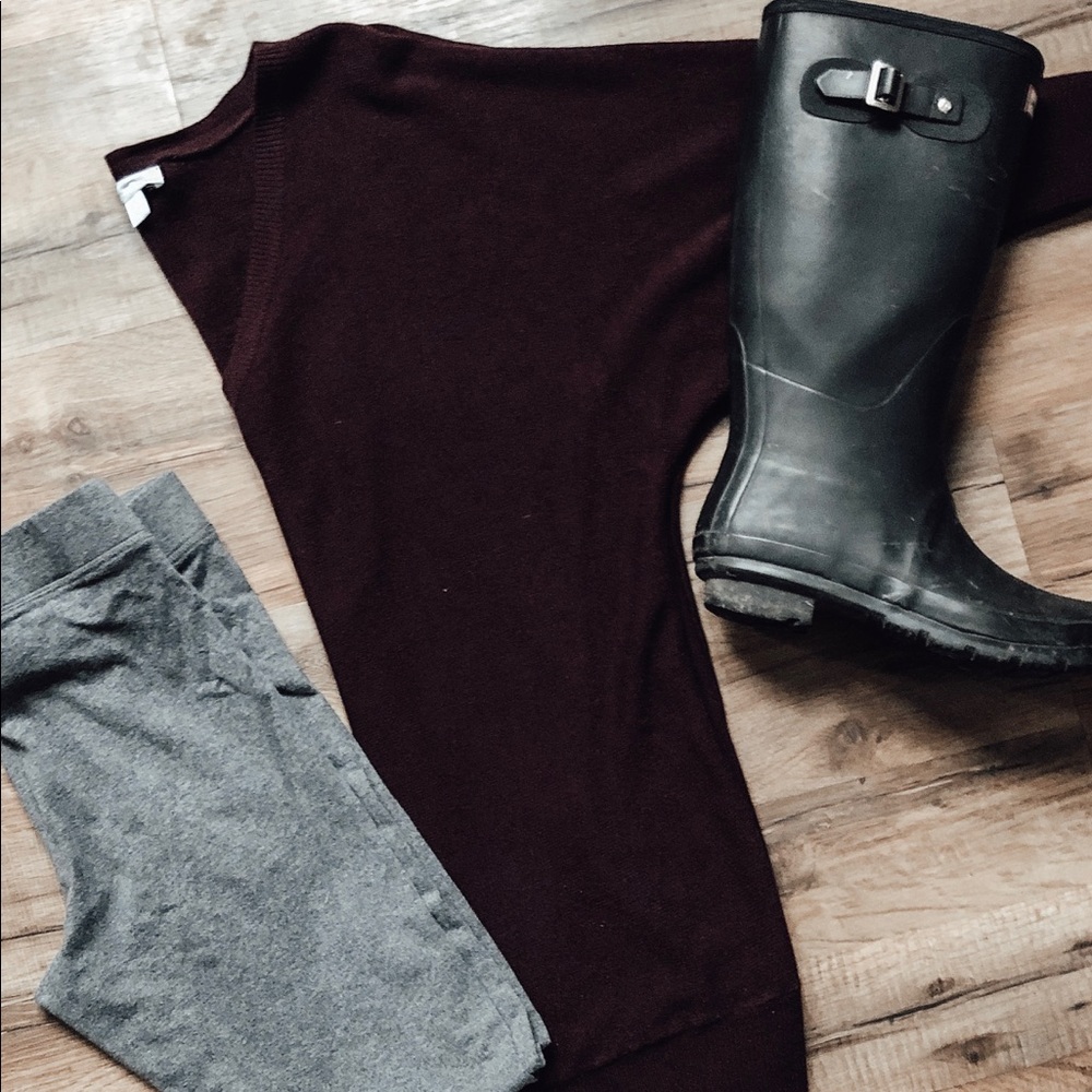 Purple Quarter Sleeve Sweater